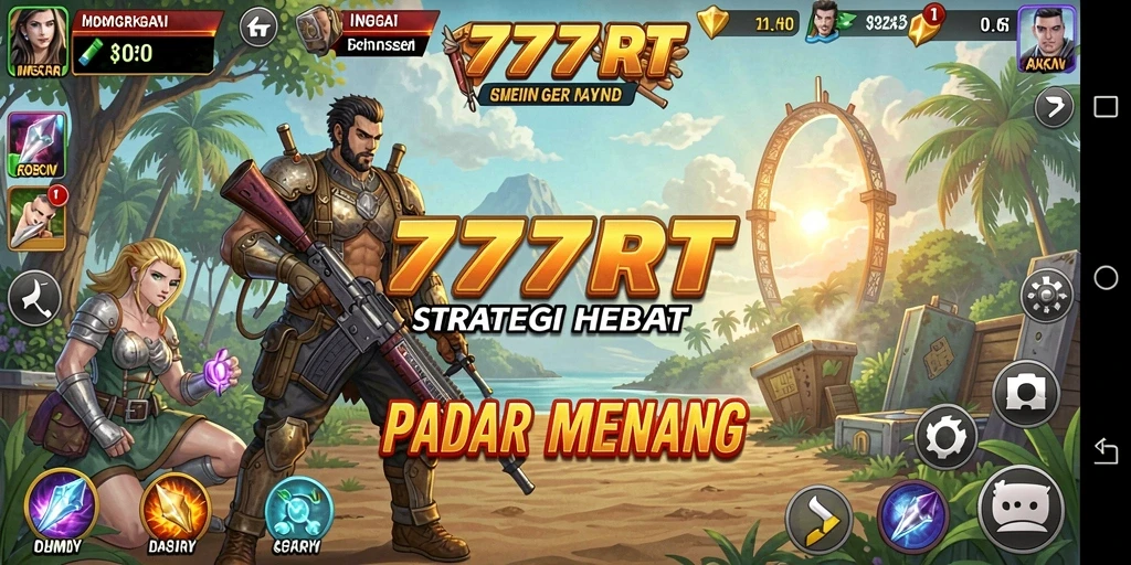 Tampilan gameplay <strong>777RT</strong> dengan strategi mendebarkan yang menantang.