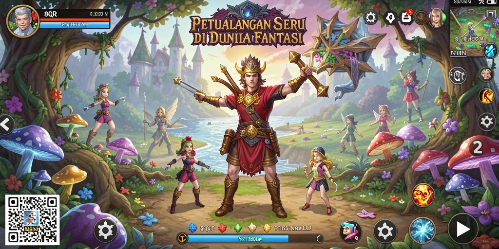 Gameplay 8QR yang mengasyikkan dengan berbagai tantangan.