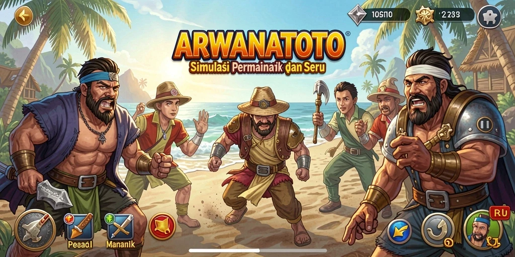 Menampilkan gameplay ARWANATOTO yang seru dan interaktif.