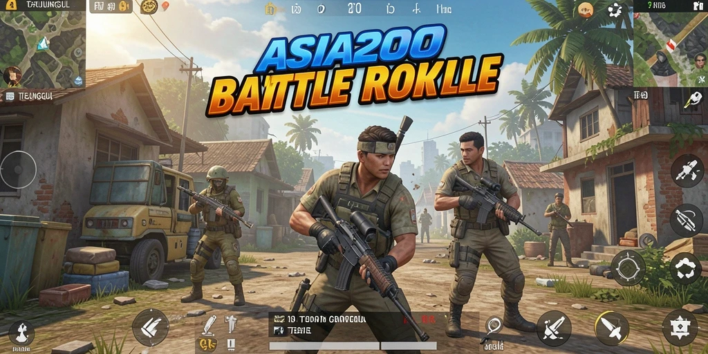 Gameplay intens di arena Battle Royale ASIA200.