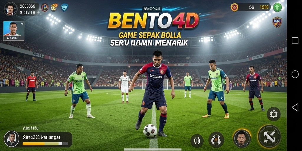 Tampak asyik saat mengendalikan tim sepak bola di BENTO4D.