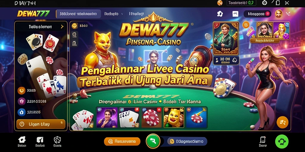 Tampilan menawan dari gameplay Live Casino DEWA777.