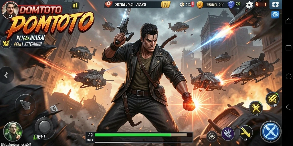 Tampilan seru dari gameplay DOMTOTO di dunia aksi.