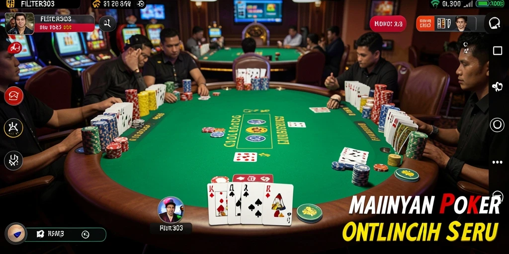 Tampilan gameplay FILTER303 yang menarik dan seru saat bermain poker.