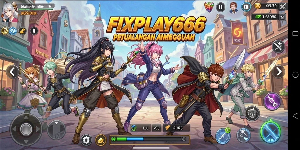 Tampilan menarik dari gameplay FIXPLAY666 dengan karakter anime.