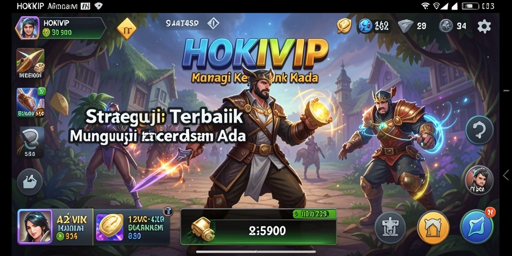 Tangkapan layar utama HOKIVIP menampilkan aksi strategi yang mendebarkan.