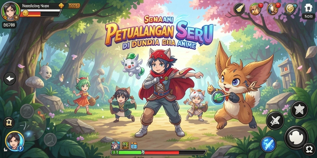 Gameplay seru dengan karakter anime ikonik dalam ID6788.
