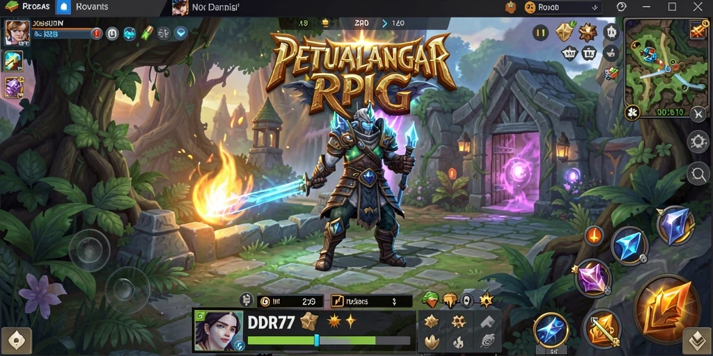 Tangkapan layar IDR77 menunjukkan aksi seru dalam pertempuran RPG.