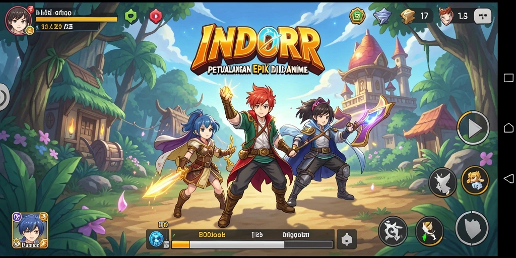 Tampilan gameplay INDORP yang menakjubkan dengan karakter Anime.