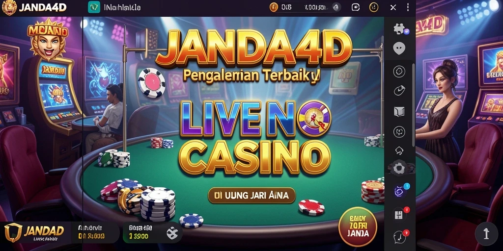 Tampilan gameplay Live Casino yang mendebarkan di JANDA4D.