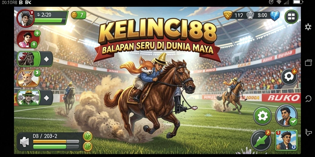 Tampilan gameplay Racing KELINCI88 yang seru dan mendebarkan.