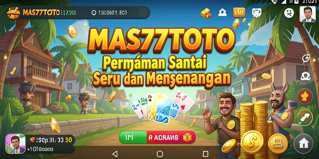 Tampilan gameplay CASUAL MAS77TOTO yang ceria dan menyenangkan.