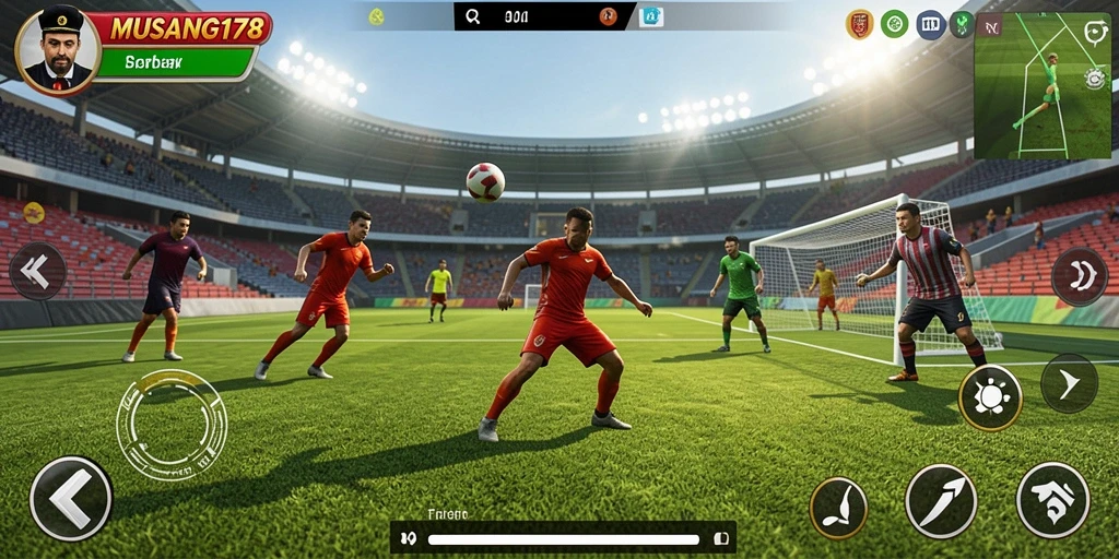 Screenshot utama MUSANG178 menampilkan aksi seru dan gameplay olahraga.