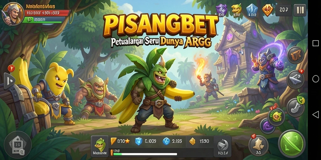 Screenshot gameplay PISANGBET menampilkan aksi pertarungan yang seru.