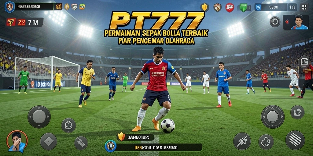 Gameplay PT777 yang menegangkan dengan aksi sepak bola seru.