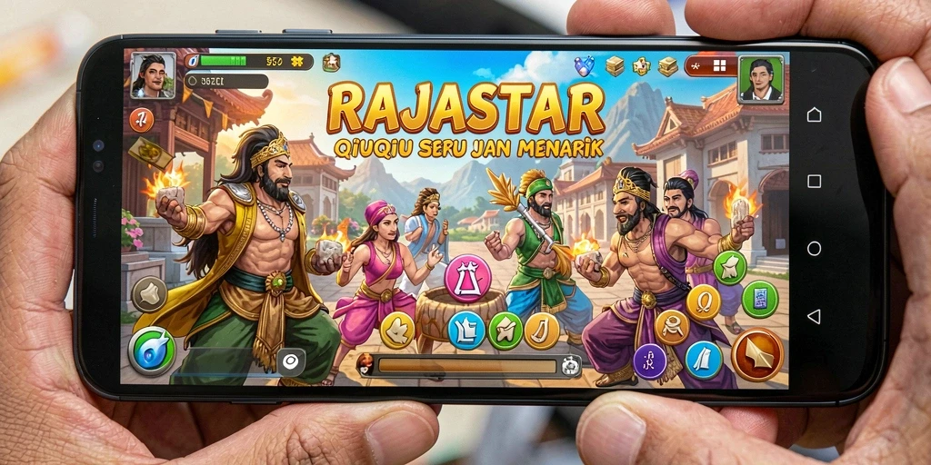 Tampilan menarik dari gameplay RAJASTAR saat bermain QiuQiu.