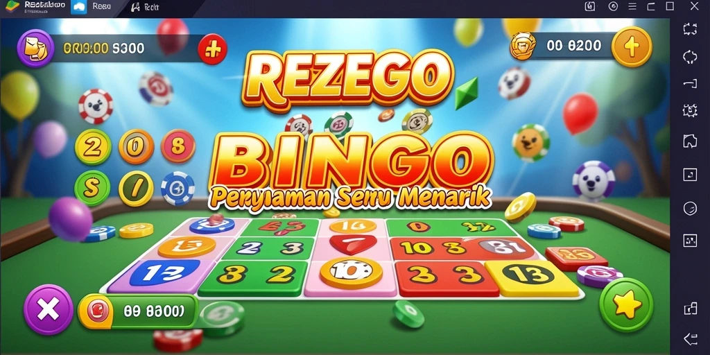 Tampilan permainan Bingo seru di REZEGO dengan berbagai fitur menarik.