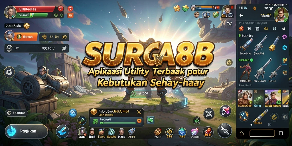 Tampilan utama SURGA88 dengan fitur-fitur Utility yang unik.