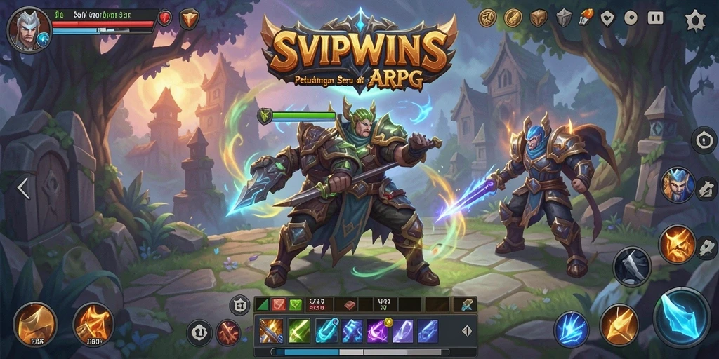 Tangkapan layar petualangan seru dalam gameplay ARPG SVIPWINS.